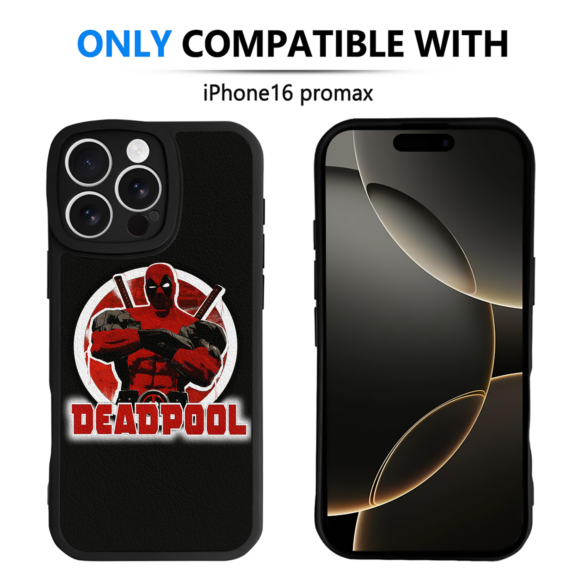 （画像用） Deadpool デッドプール 【iPhone 16シリーズ対応】シリコンスマホケース（レザー調） 材質：シリコン